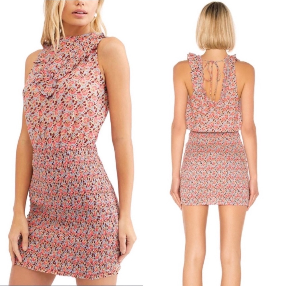 Free People I'm Your Favorite Mini Dress in Blue